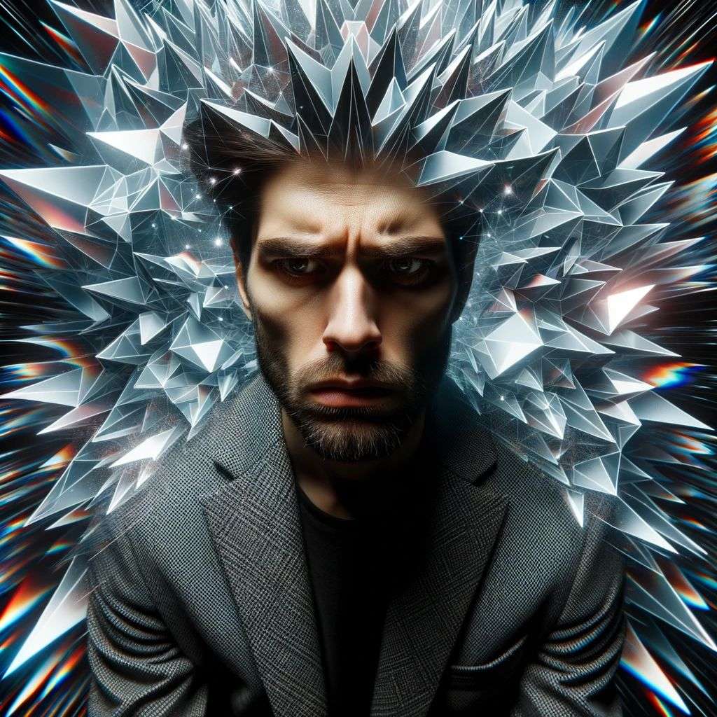 a representation of anxiety, a hologram projection